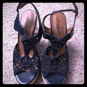 Lucky brand espadrille sandals size 8 - navy